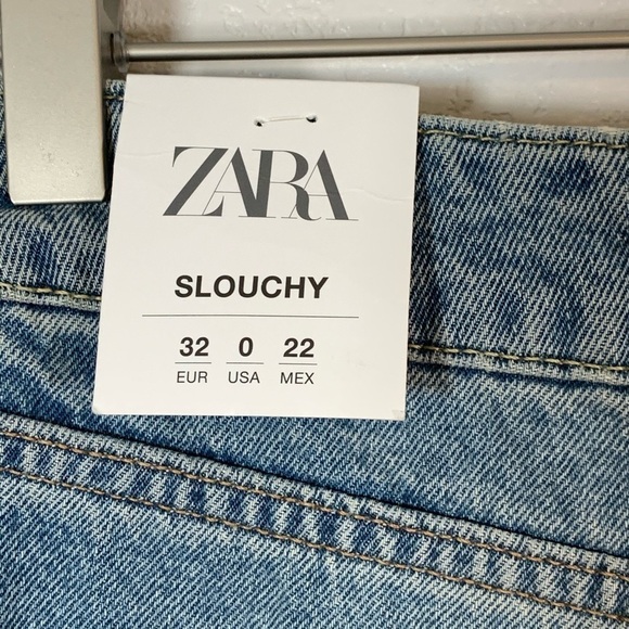 Zara Slouchy High Rise Mom Jeans 0 - Picture 8 of 10